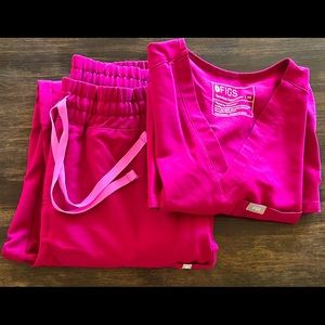 DARK MAGENTA- FIGS scrub set